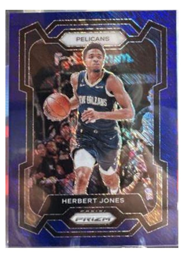 2023-24 Panini Prizm Base Set Herbert Jones Blue Shimmer #250 card