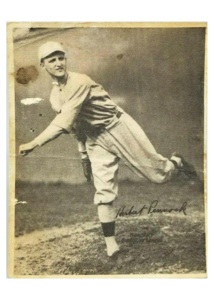 1929 R316 Kashin Publications Herbert Pennock card