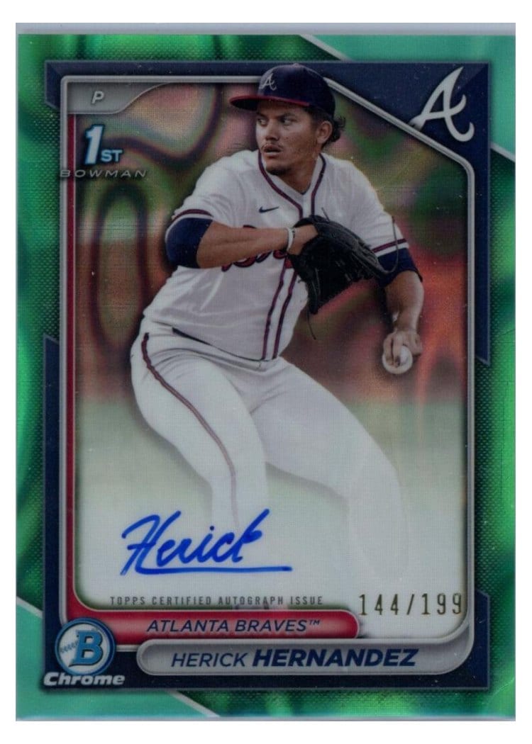 2024 Bowman Draft Chrome Prospect Autographs Herick Hernandez #CPA-HH card