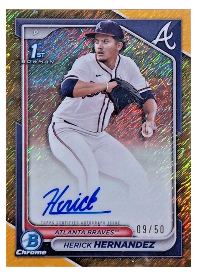 2024 Bowman Draft Chrome Prospect Autographs Herick Hernandez #CPA-HH card