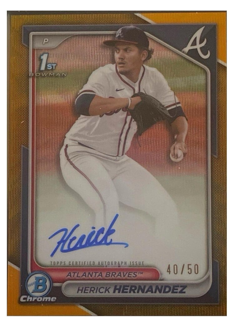 2024 Bowman Draft Chrome Prospect Autographs Herick Hernandez #CPA-HH card