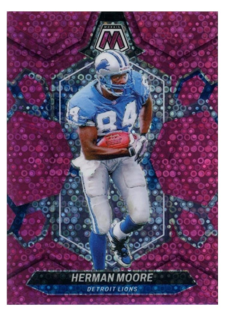 2024 Panini Mosaic Base Set Herman Moore No Huddle Pink #249 card