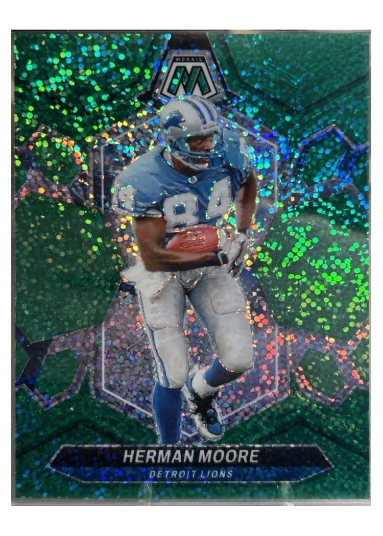 2024 Panini Mosaic Base Set Herman Moore Green Sparkle #249 card
