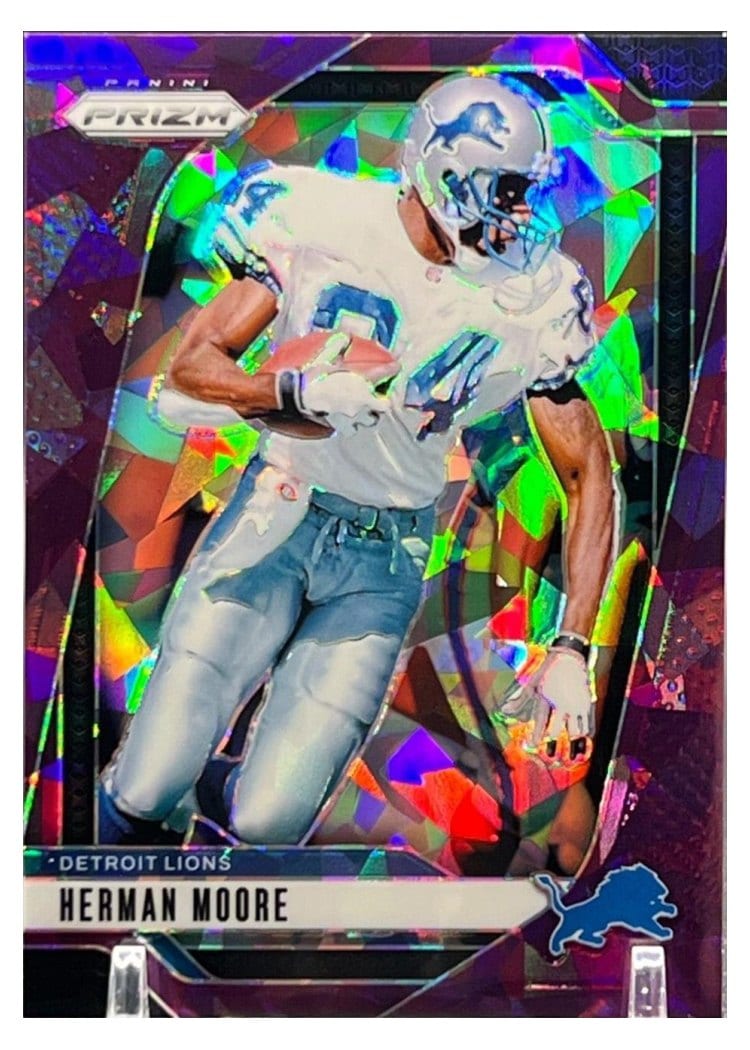 2024 Panini Prizm Base Set Herman Moore Purple Ice #100 card