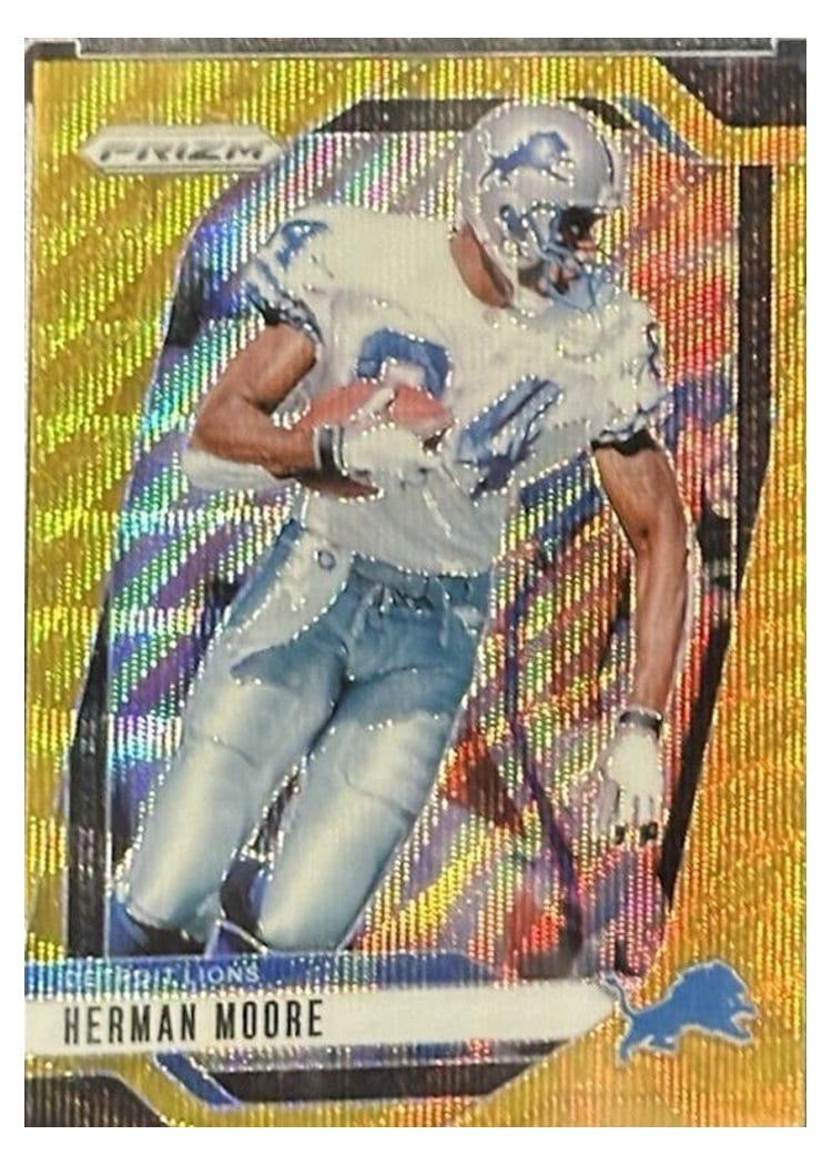 2024 Panini Prizm Base Set Herman Moore Wave Gold #100 card