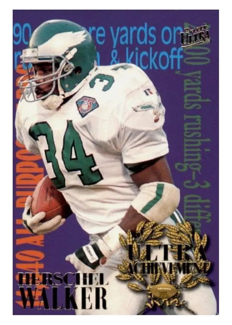 1995 Fleer Ultra Achievements Herschel Walker #8 card