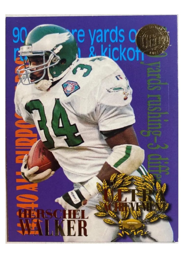 1995 Fleer Ultra Achievements Herschel Walker #8 card