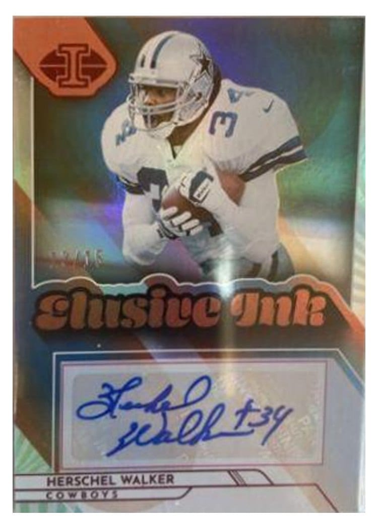2022 Panini Illusions Elusive Ink Herschel Walker #EI-HW card