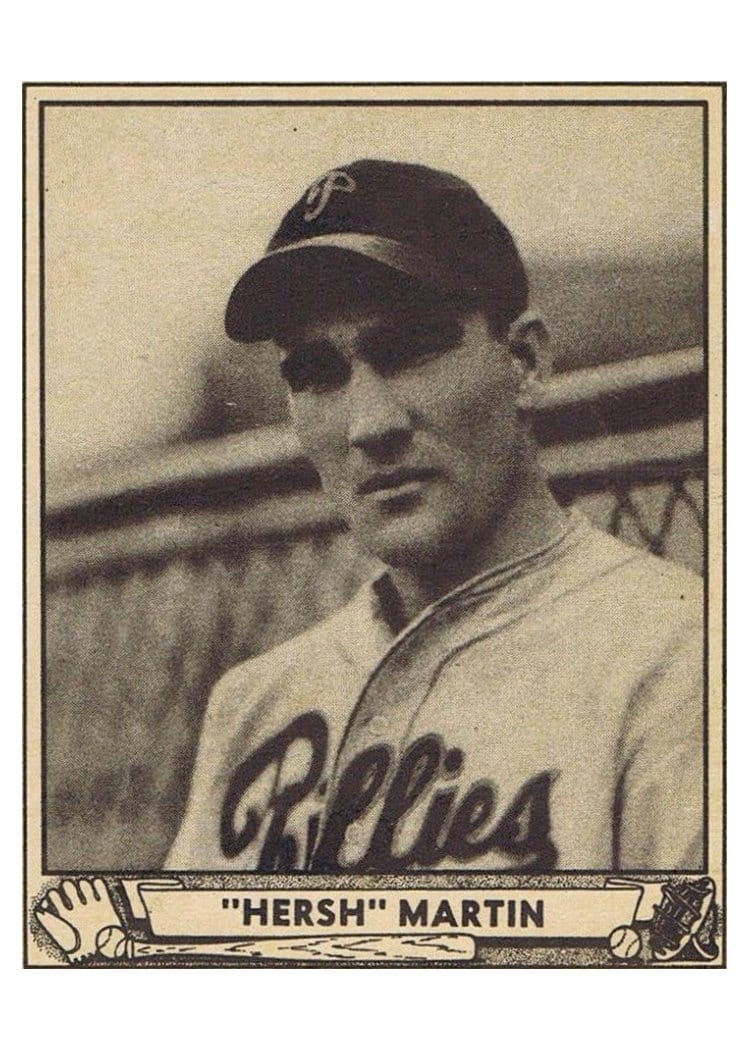 1940 Play Ball Hersh Martin #100 card