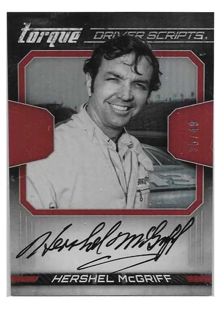 2017 Panini Torque Nascar Driver Scripts Hershel McGriff #DS-HM card