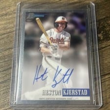 2021 Bowman Heritage Chrome Prospect Autographs Heston Kjerstad #93PA-HK card