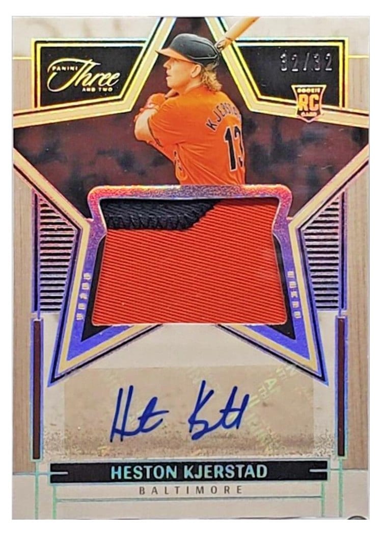 2024 Panini Three and Two Lone Star Signatures Swatches Heston Kjerstad #6 card
