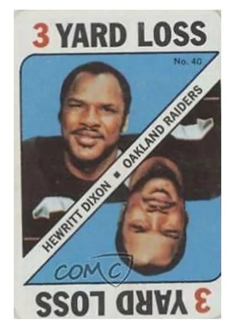 1971 Topps Game Cards Hewritt Dixon #40 card