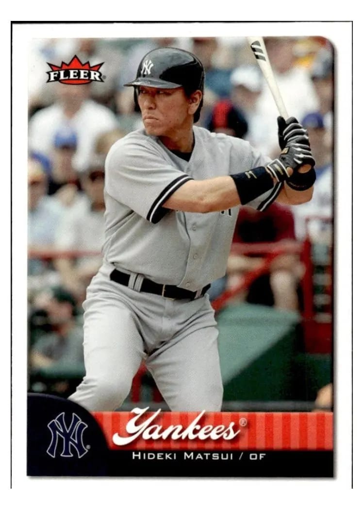 2007 Fleer Hideki Matsui #128a card