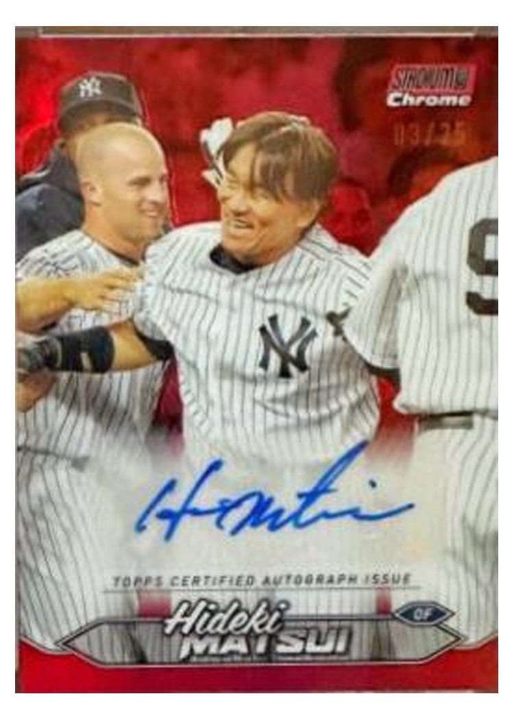 2024 Stadium Club Chrome Autographs Hideki Matsui #SCCA-HM card