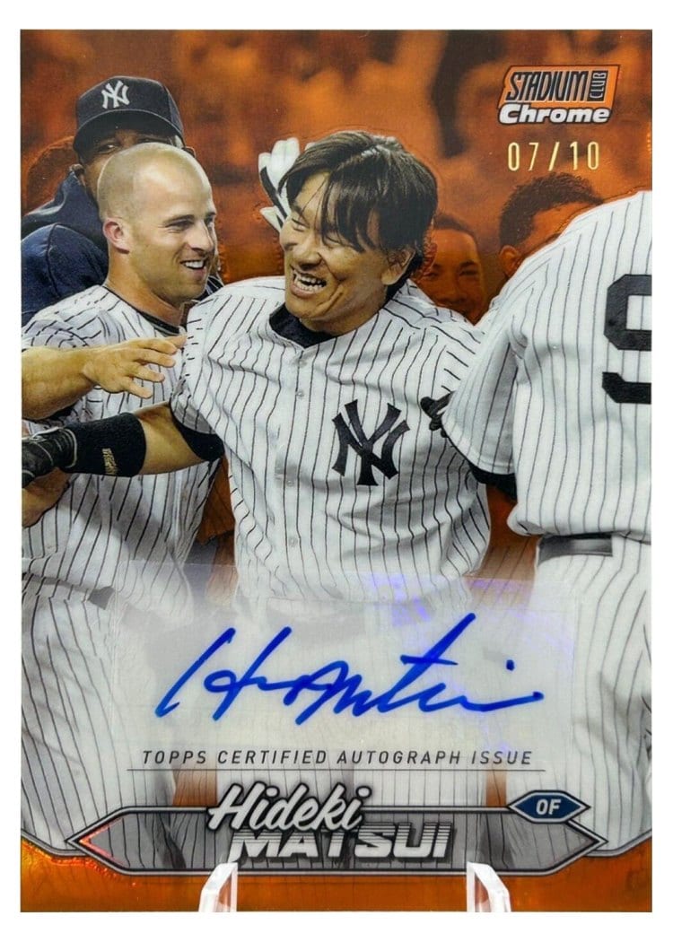 2024 Stadium Club Chrome Autographs Hideki Matsui Orange #SCCA-HM card