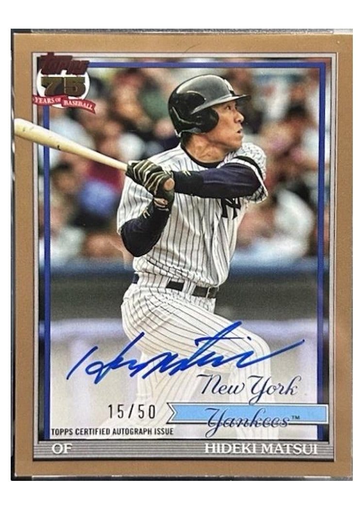 2026 Topps 1991 Topps Autographs Hideki Matsui #91A-HM card