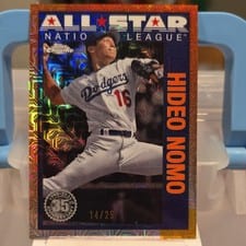 2025 Topps 1990 Topps Baseball All Stars Chrome Refractor Hideo Nomo #90ASC-42 card