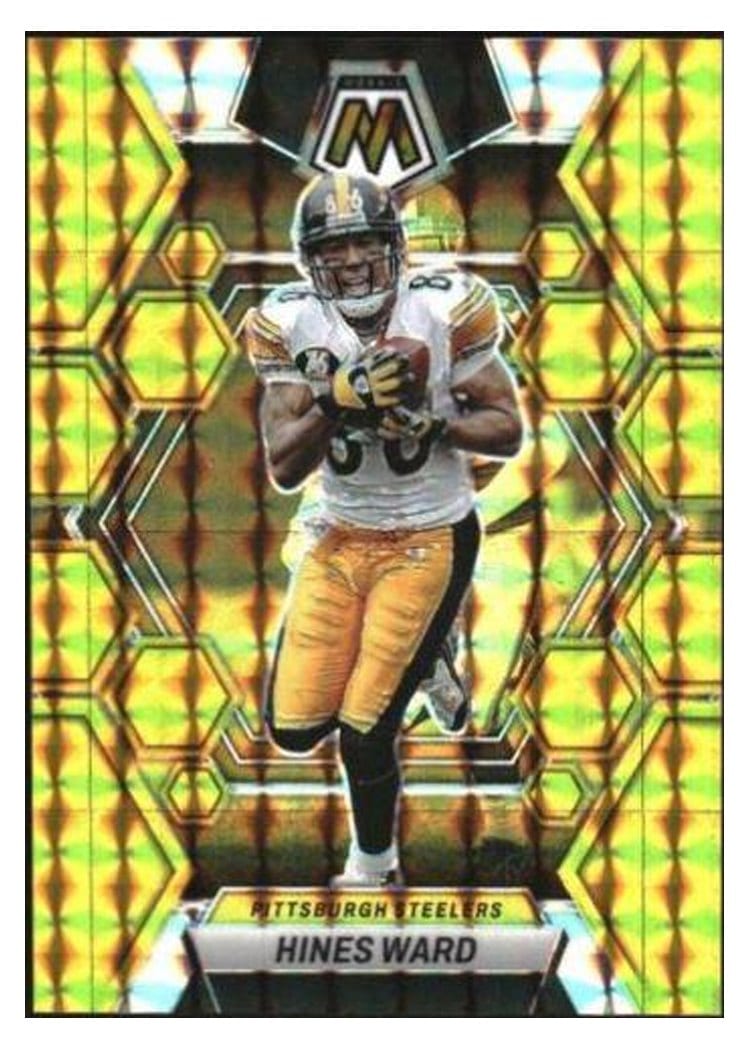 2023 Panini Mosaic Base Set Hines Ward No Huddle Gold #208 card