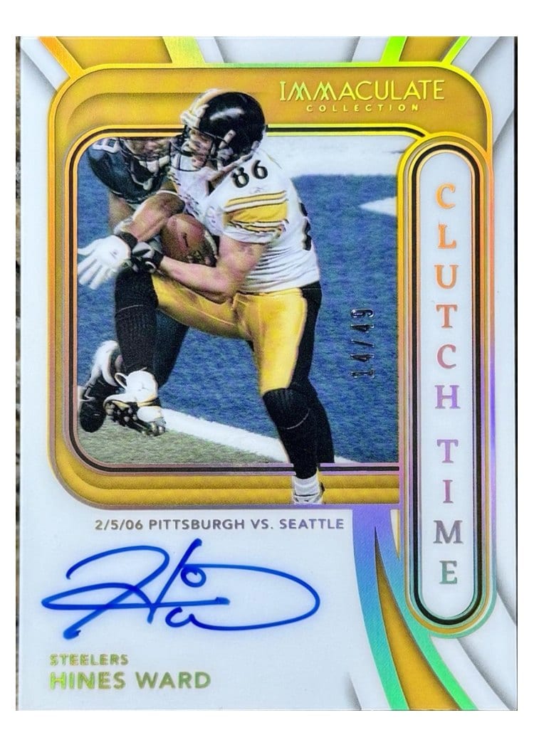 2024 Panini Immaculate Collection Clutch Time Signatures Hines Ward #3 card