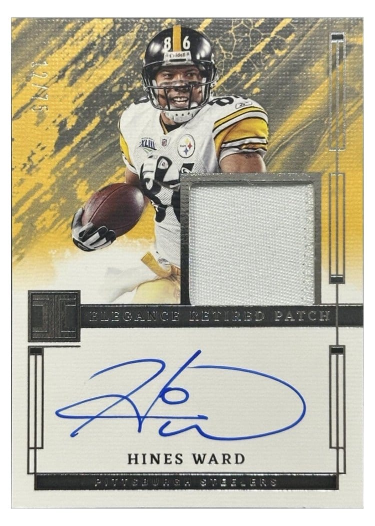 2024 Panini Impeccable Elegance Retired Patch Autos Hines Ward #3 card