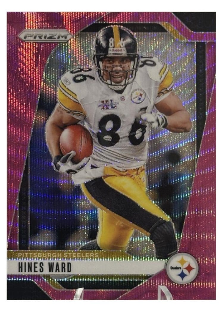 2024 Panini Prizm Base Set Hines Ward Pink Wave #247 card