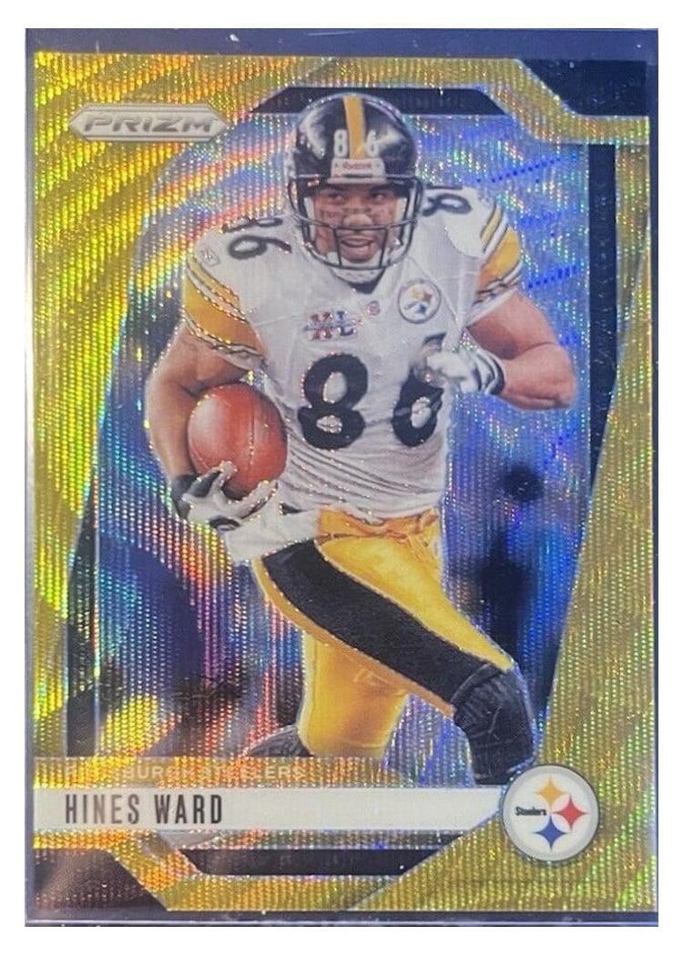 2024 Panini Prizm Base Set Hines Ward Wave Gold #247 card