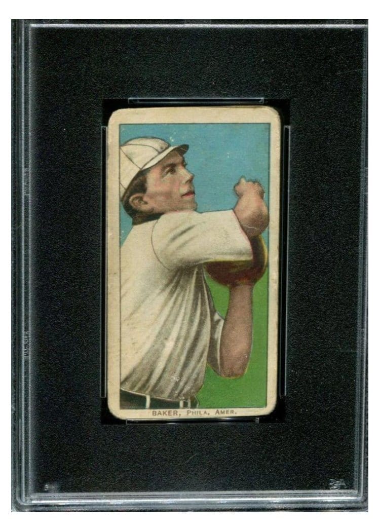 1909 T206 Polar Bear Home Run Baker card