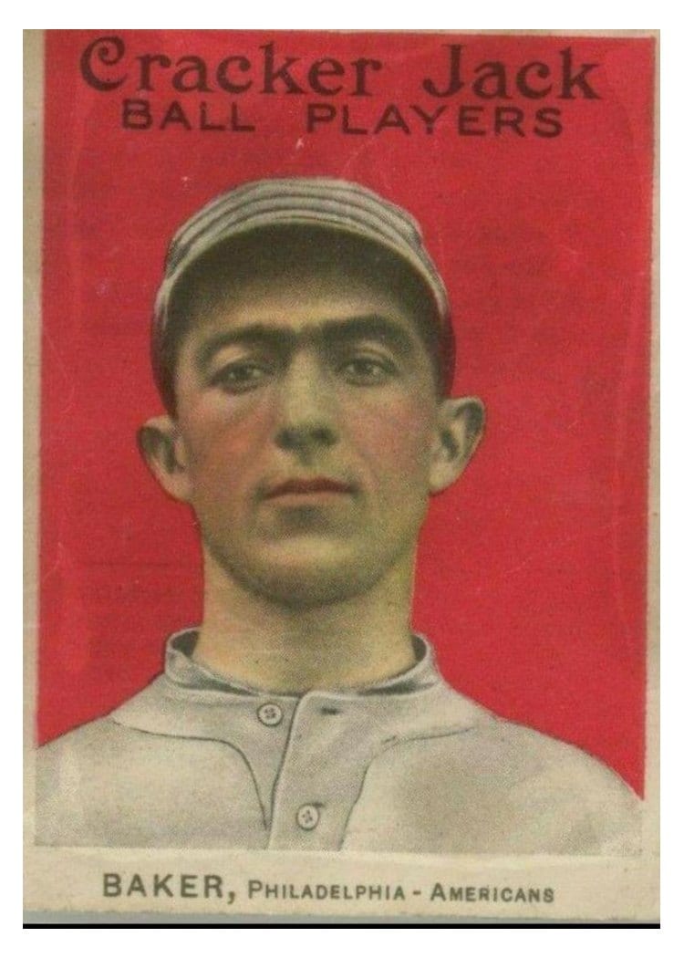 1914 Cracker Jack Home Run Baker #2 card