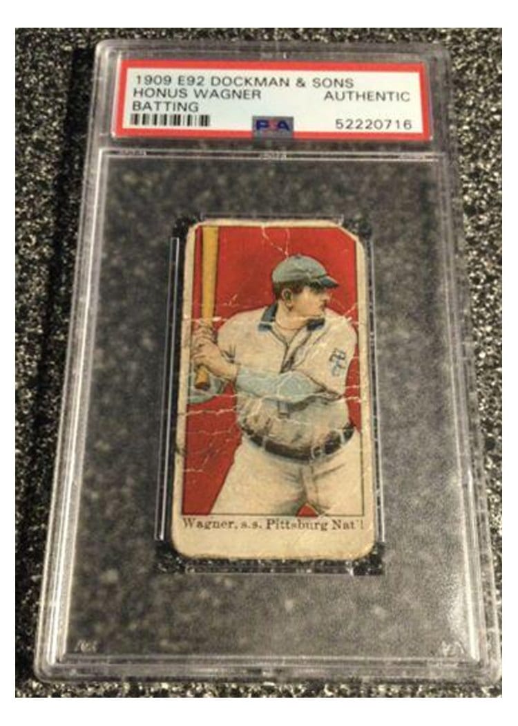 1909 E92 Dockman & Sons Honus Wagner Batting card