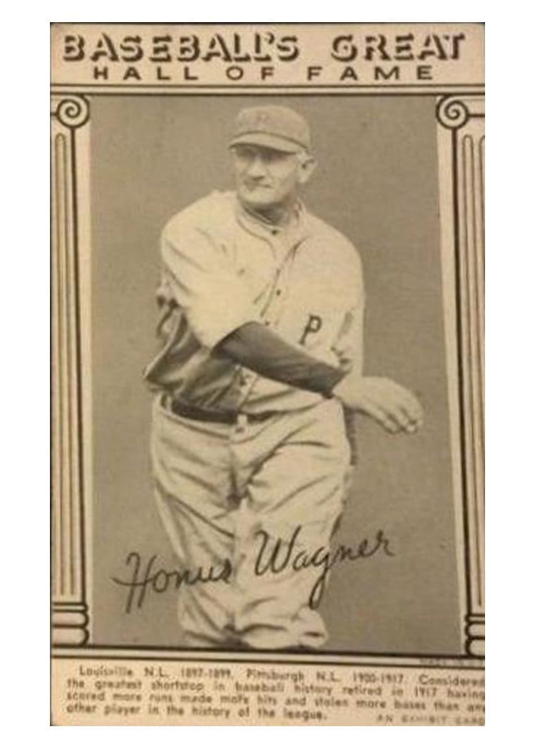 1948 Baseball's Great Hall of Fame Exhibits Honus Wagner card