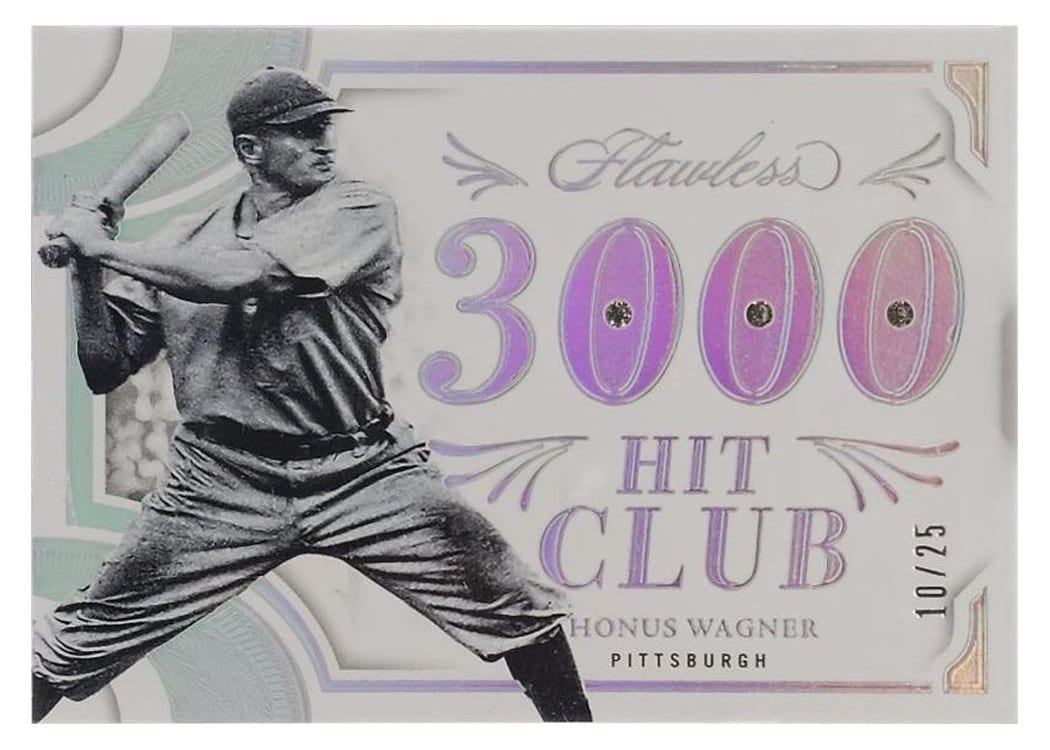 2025 Panini Flawless 3,000 Hit Club Gems Honus Wagner #3 card