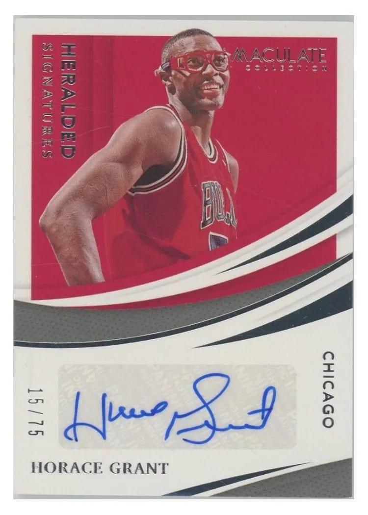 2020-21 Panini Immaculate Collection Heralded Signatures Horace Grant #HS-HGR card