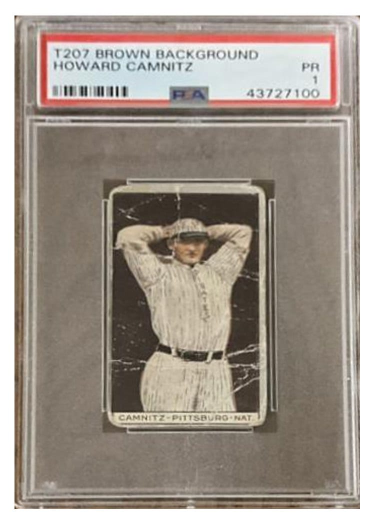 1912 T207 Brown Background Howard Camnitz card