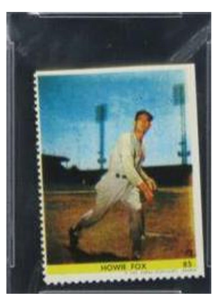 1949 Eureka Sportstamps Howie Fox #85 card