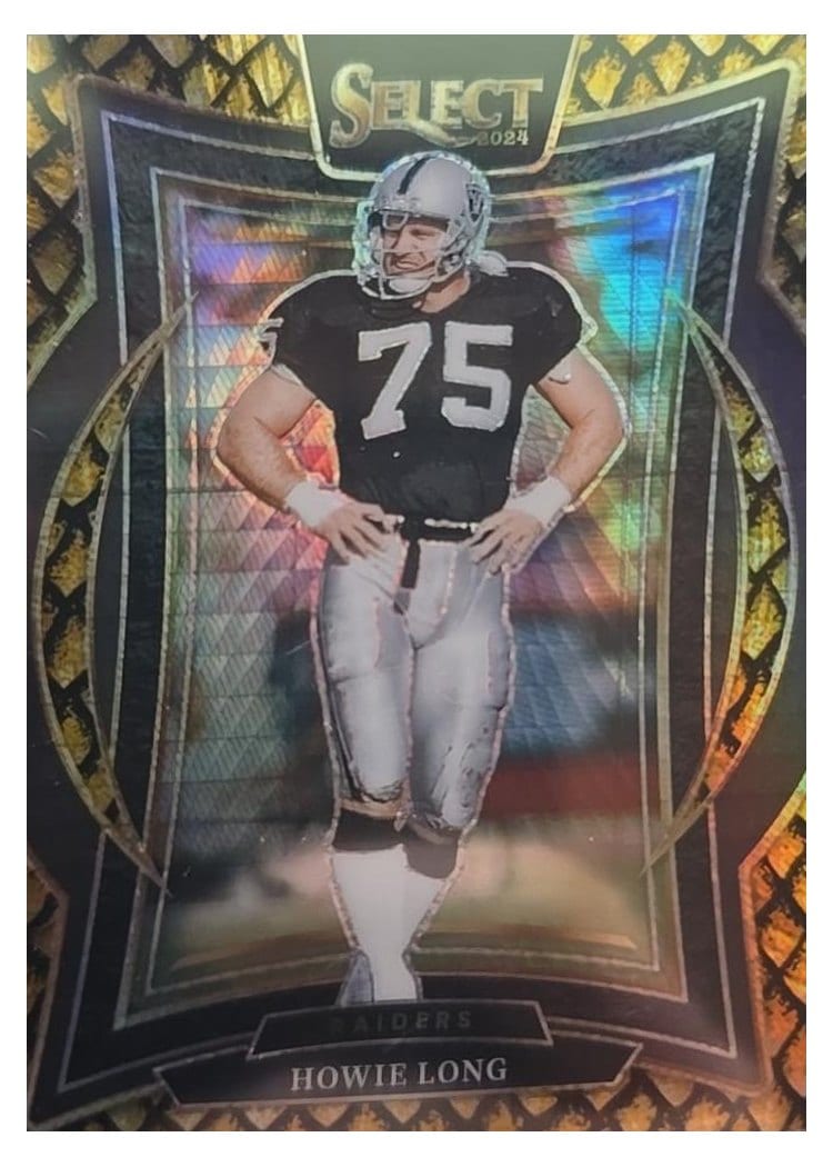 2024 Panini Select Base Set Howie Long Gold Prizm #60 card