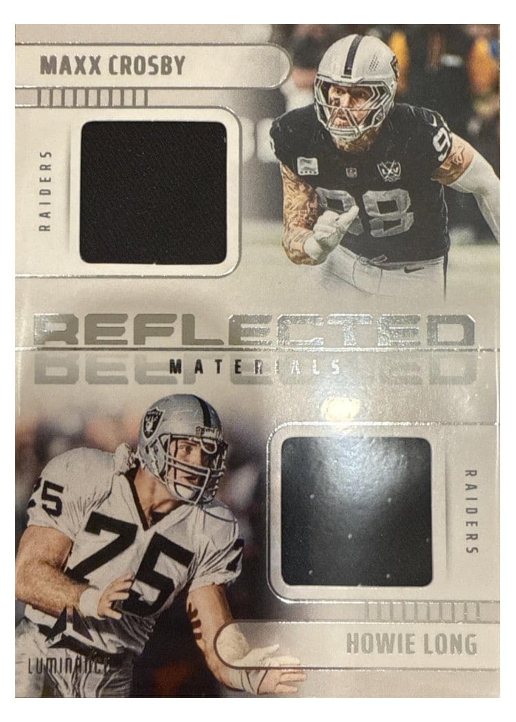 2025 Panini Luminance Reflected Materials Howie Long/Maxx Crosby #3 card