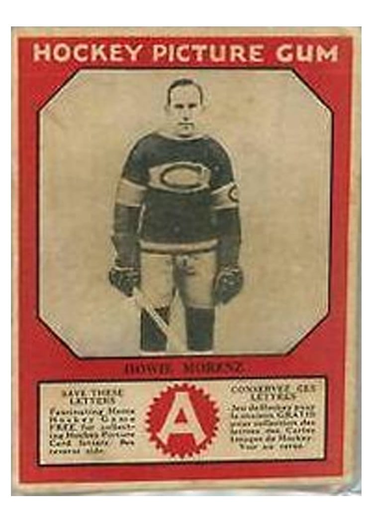1933 V252 Canadian Gum Howie Morenz card