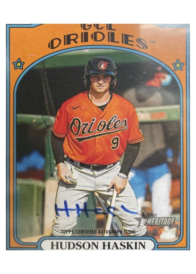 2021 Topps Heritage Minor League Real One Autographs Hudson Haskin #ROA-HH card