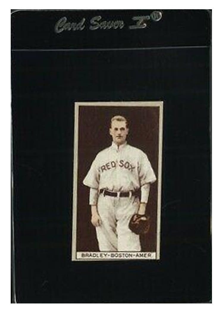 1912 T207 Brown Background Hugh Bradley card