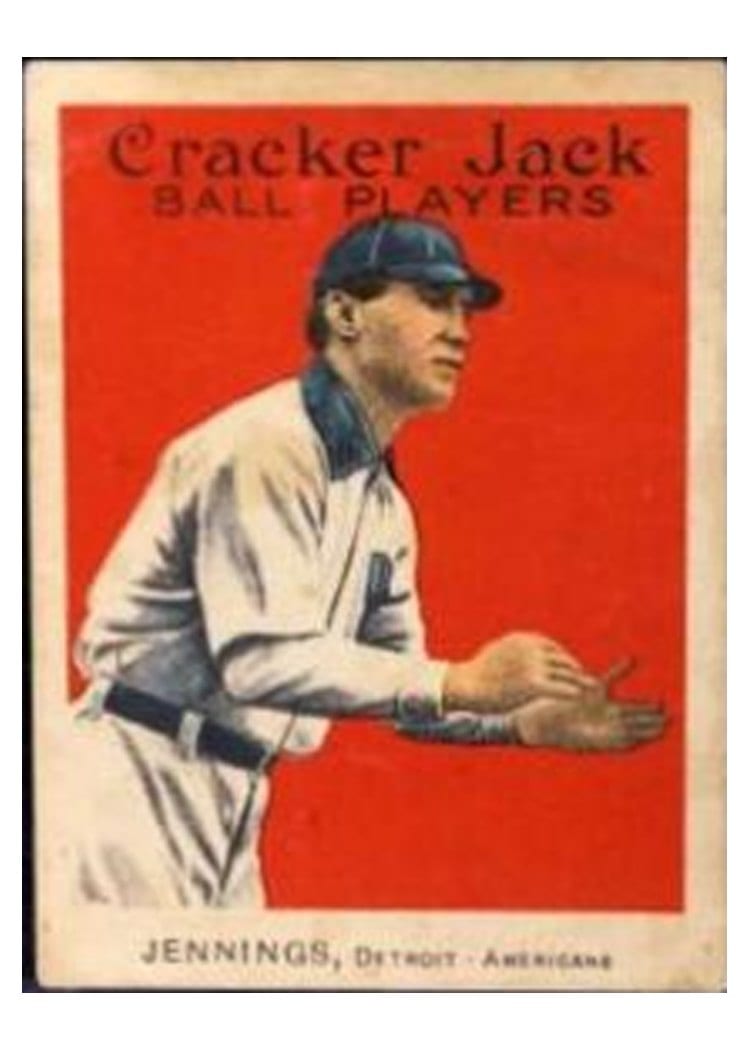1914 Cracker Jack Hugh Jennings #77 card