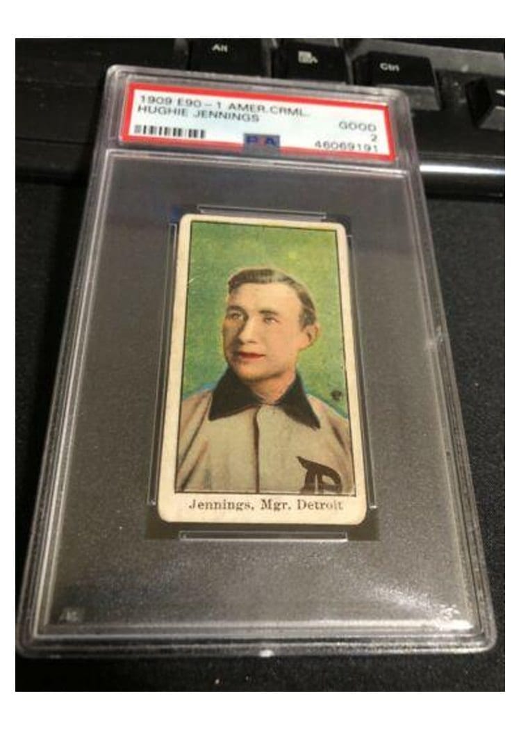 1909 E90-1 American Caramel Hughie Jennings card