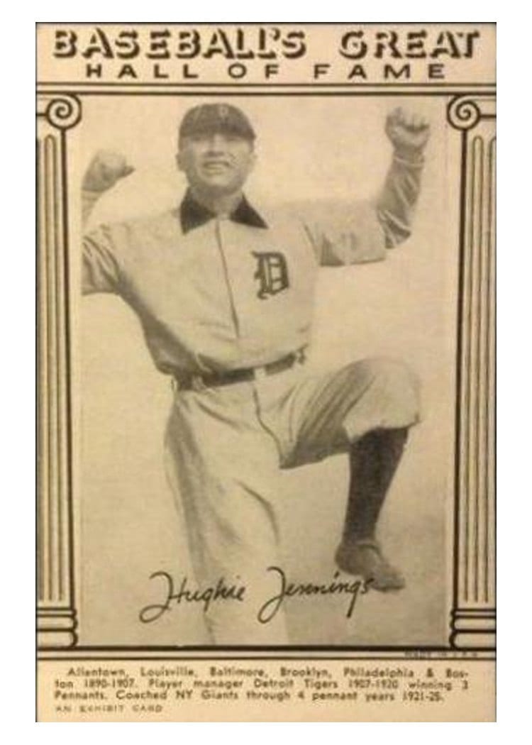 1948 Baseball's Great Hall of Fame Exhibits Hughie Jennings card