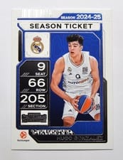 2025-26 Panini Contenders EuroLeague Base Season Ticket Hugo Gonzalez #61