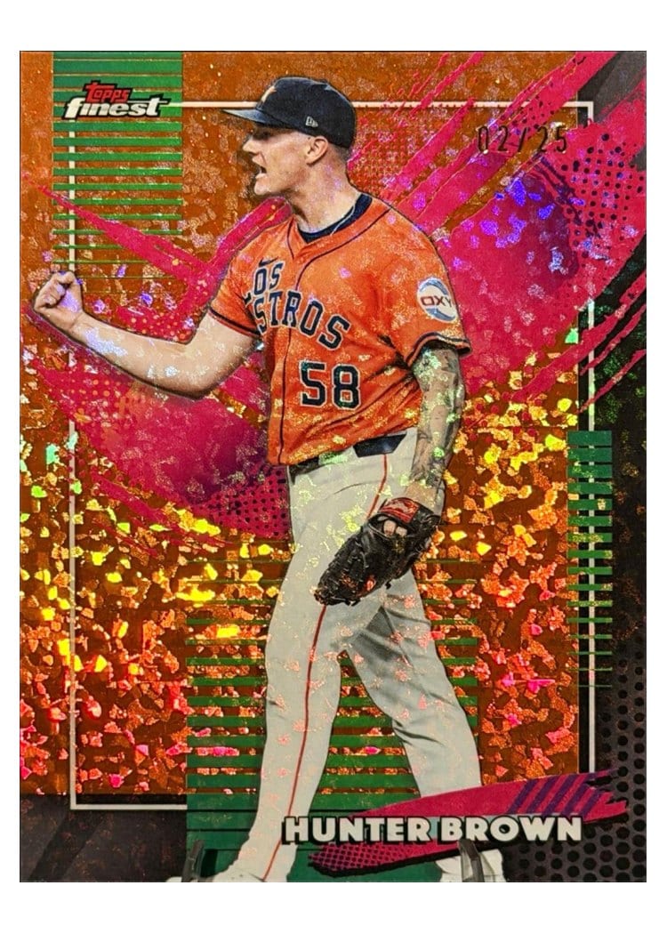 2026 Topps Finest Hunter Brown Orange Mini Diamond Refractor #278 card