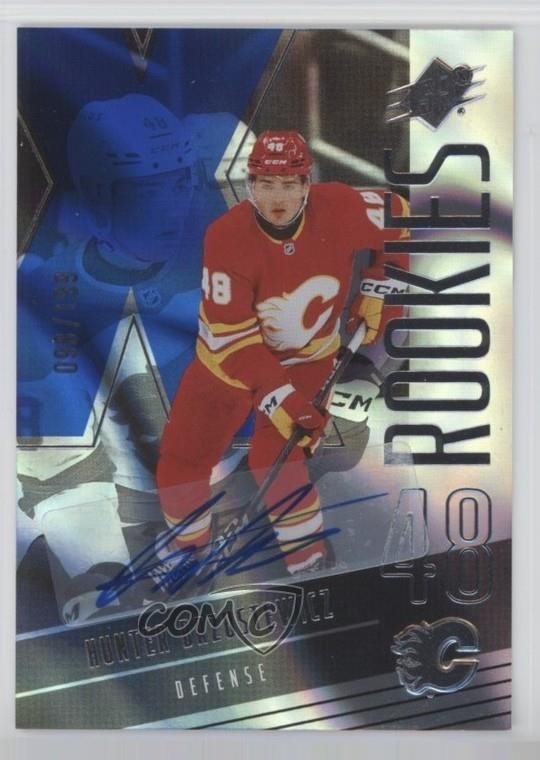 2025-26 SPx Blue Autograph Parallel - Rookies Hunter Brzustewicz #F-HB card