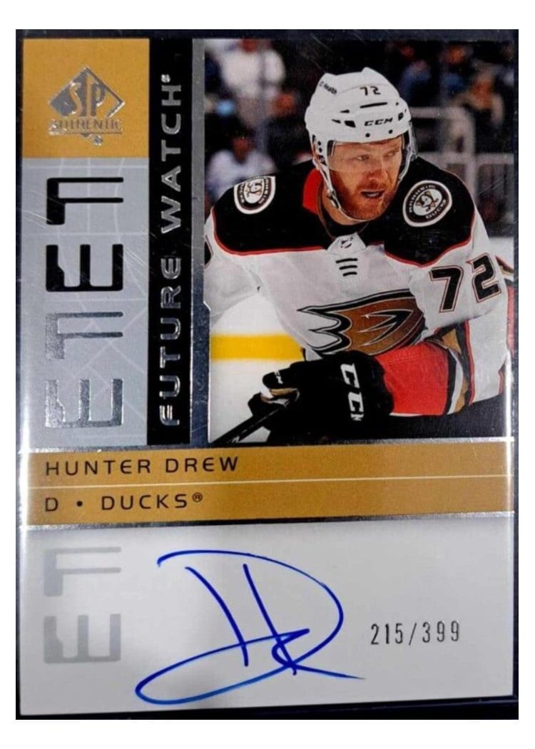 2022-23 SP Authentic 2002-03 Retro - Autographed Future Watch Hunter Drew #RFWA2-HD card