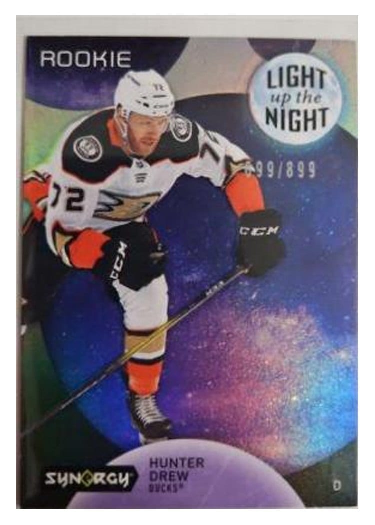 2022-23 Upper Deck Synergy Light Up The Night Rookies Hunter Drew #LNR-HD card