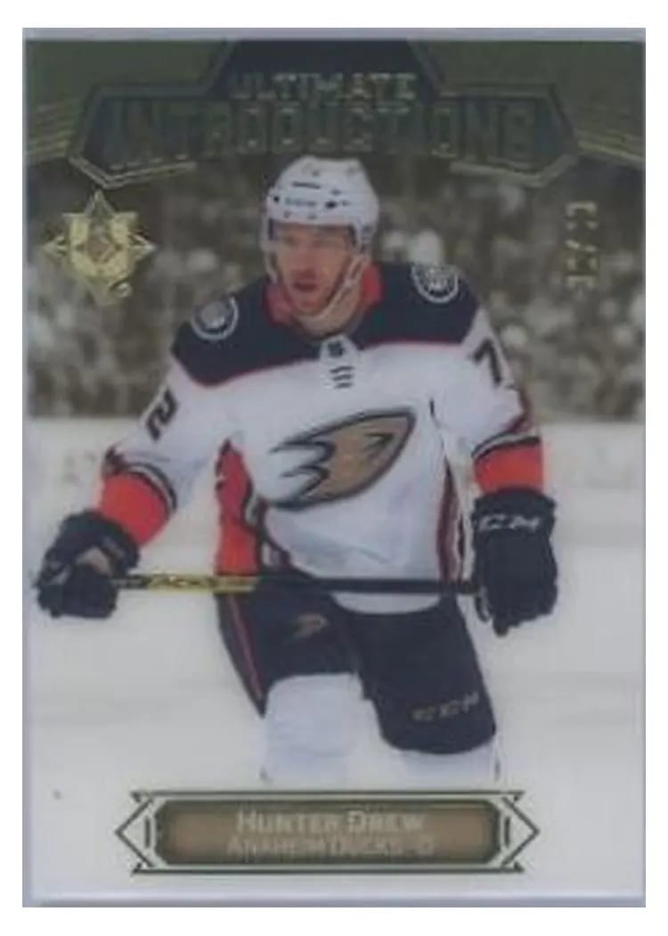 2022-23 Upper Deck Ultimate Collection Ultimate Introductions Hunter Drew #UI-29 card