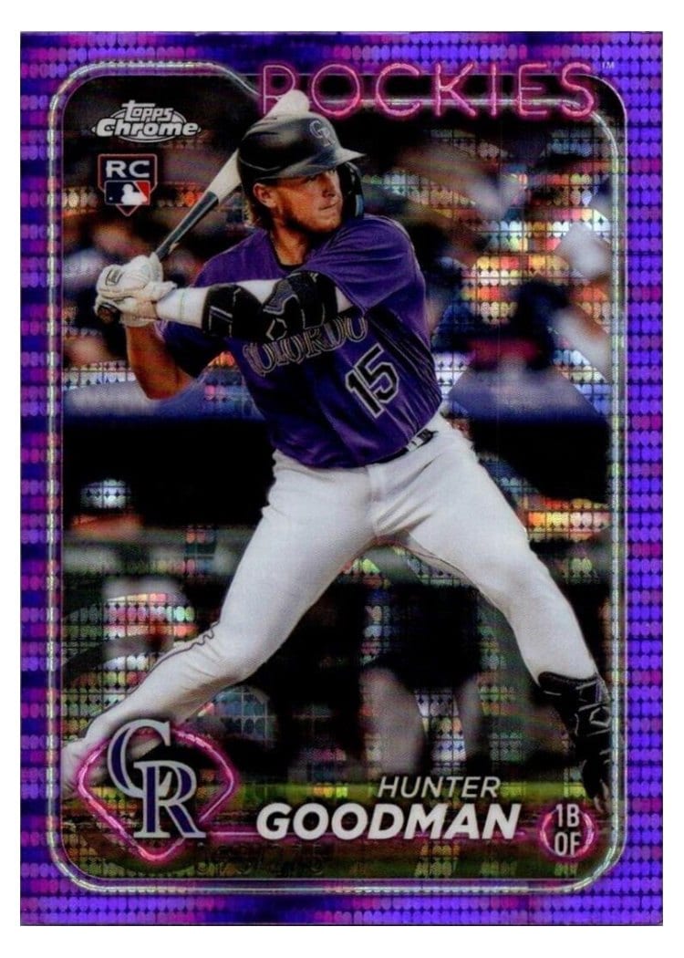 2024 Topps Chrome Base Set Hunter Goodman #99 card